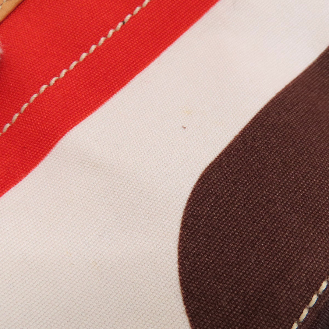 BALLY Tote Bag canvas beige logo Women Used Authentic