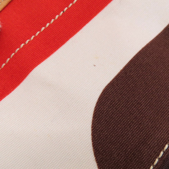 BALLY Tote Bag canvas beige logo Women Used Authentic