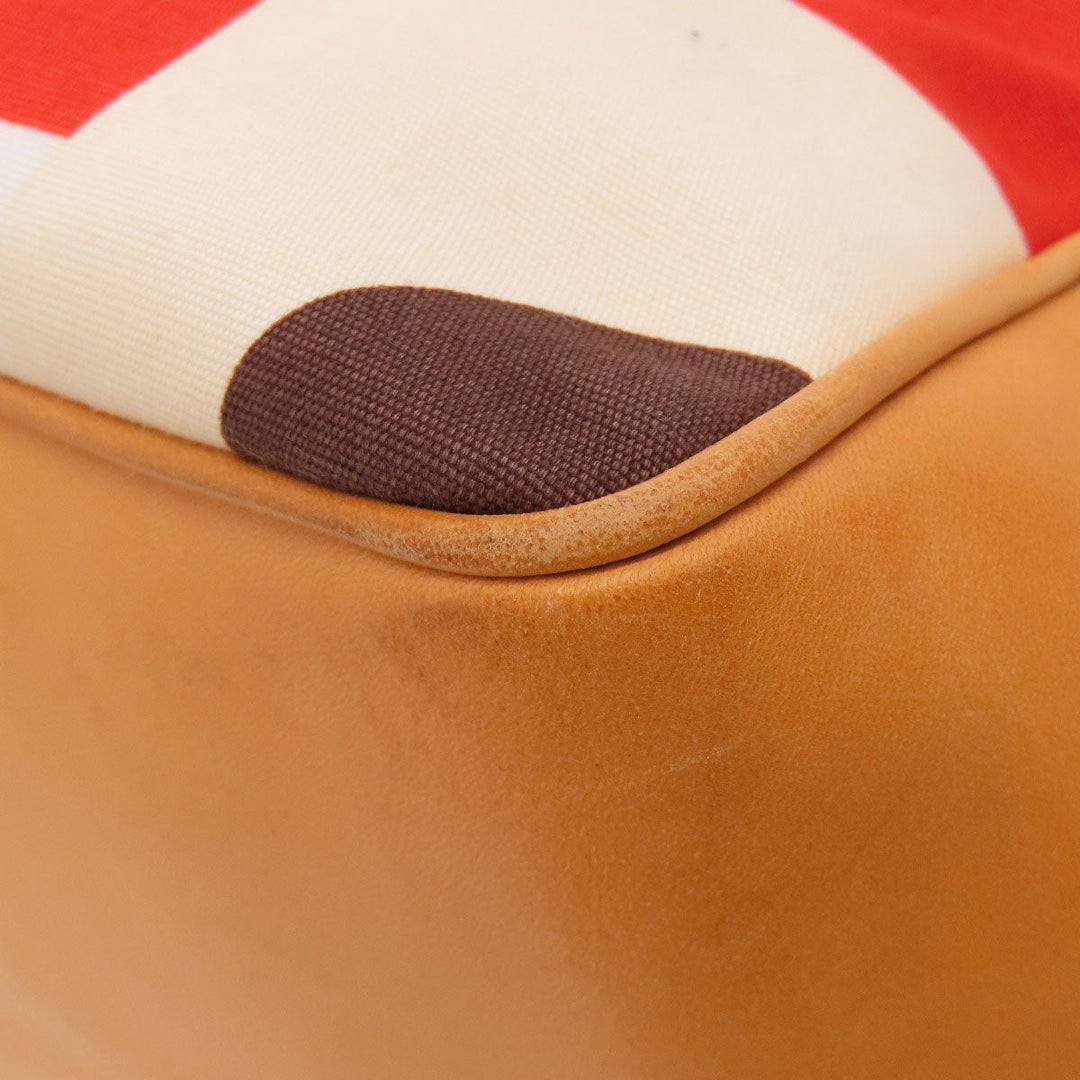 BALLY Tote Bag canvas beige logo Women Used Authentic
