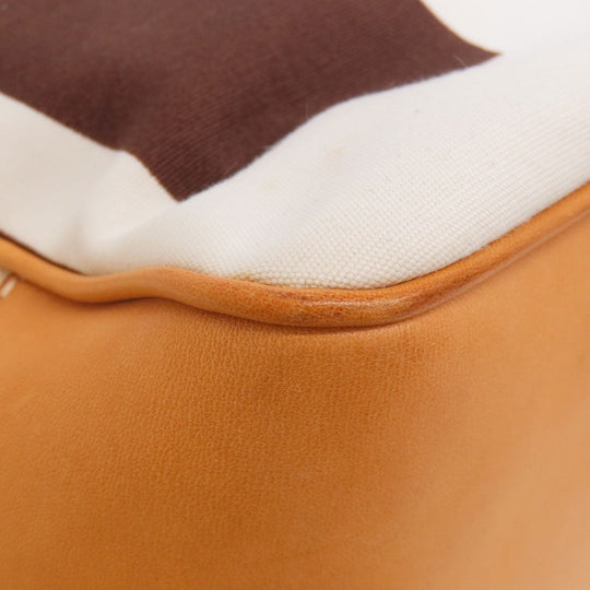 BALLY Tote Bag canvas beige logo Women Used Authentic