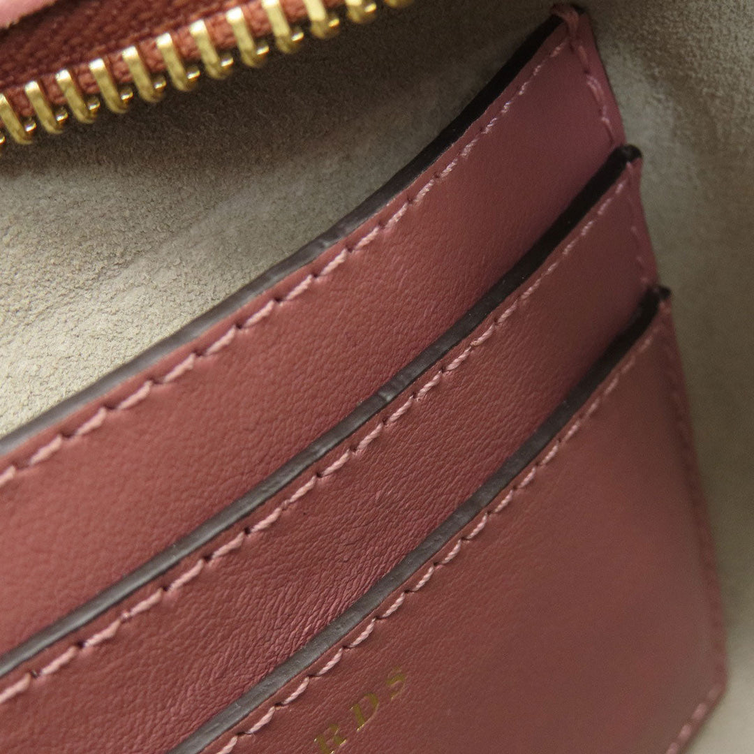 Anya Hindmarch Shoulder Bag leather pink Smiley Women Used Authentic