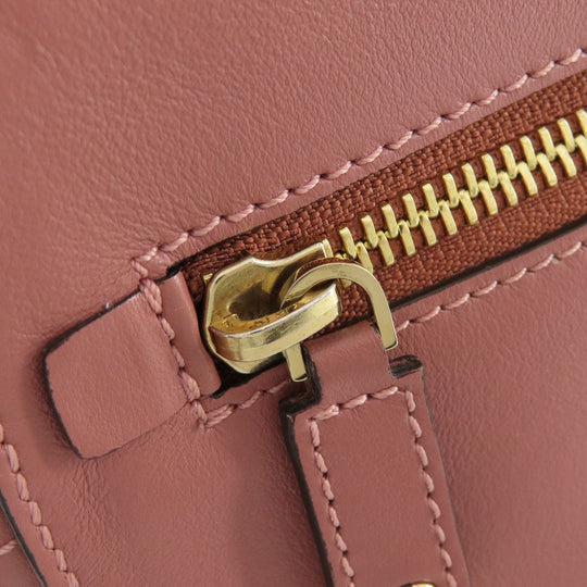 Anya Hindmarch Shoulder Bag leather pink Smiley Women Used Authentic