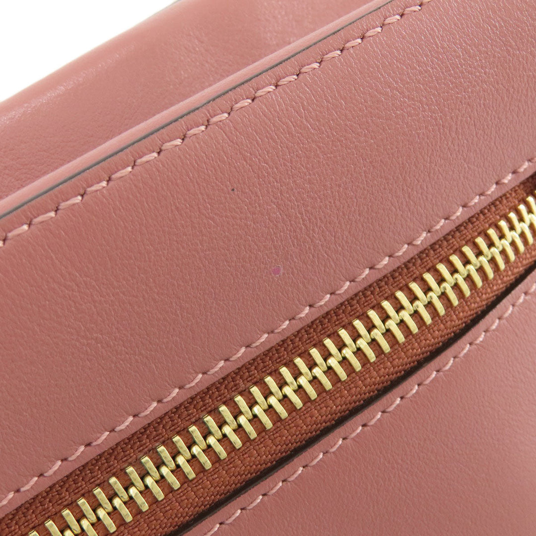 Anya Hindmarch Shoulder Bag leather pink Smiley Women Used Authentic
