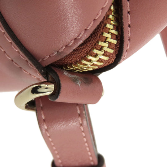 Anya Hindmarch Shoulder Bag leather pink Smiley Women Used Authentic