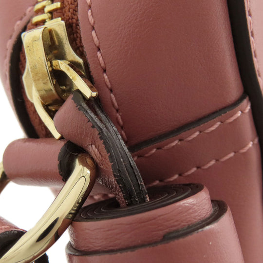 Anya Hindmarch Shoulder Bag leather pink Smiley Women Used Authentic