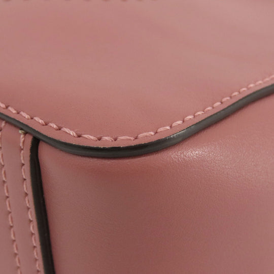 Anya Hindmarch Shoulder Bag leather pink Smiley Women Used Authentic