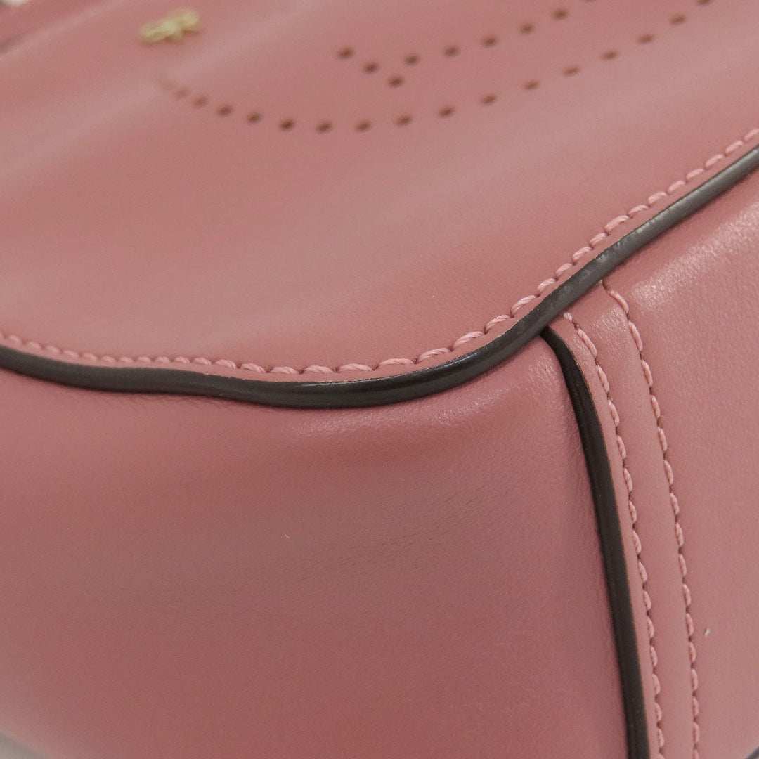 Anya Hindmarch Shoulder Bag leather pink Smiley Women Used Authentic