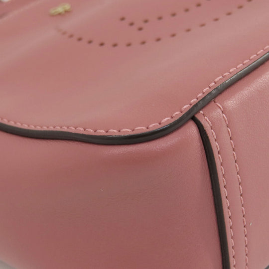 Anya Hindmarch Shoulder Bag leather pink Smiley Women Used Authentic