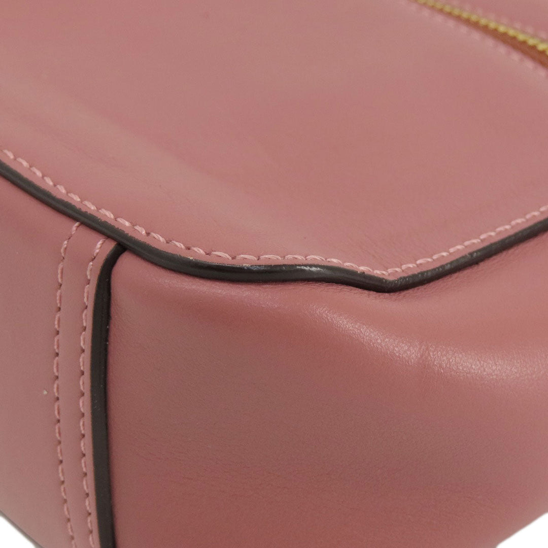 Anya Hindmarch Shoulder Bag leather pink Smiley Women Used Authentic