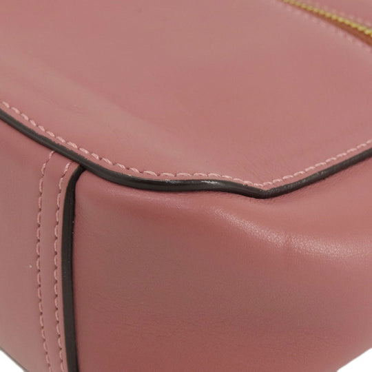 Anya Hindmarch Shoulder Bag leather pink Smiley Women Used Authentic