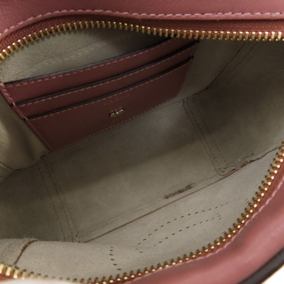 Anya Hindmarch Shoulder Bag leather pink Smiley Women Used Authentic