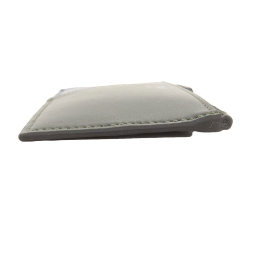JIMMY CHOO Coin case leather green logo Women Used Authentic