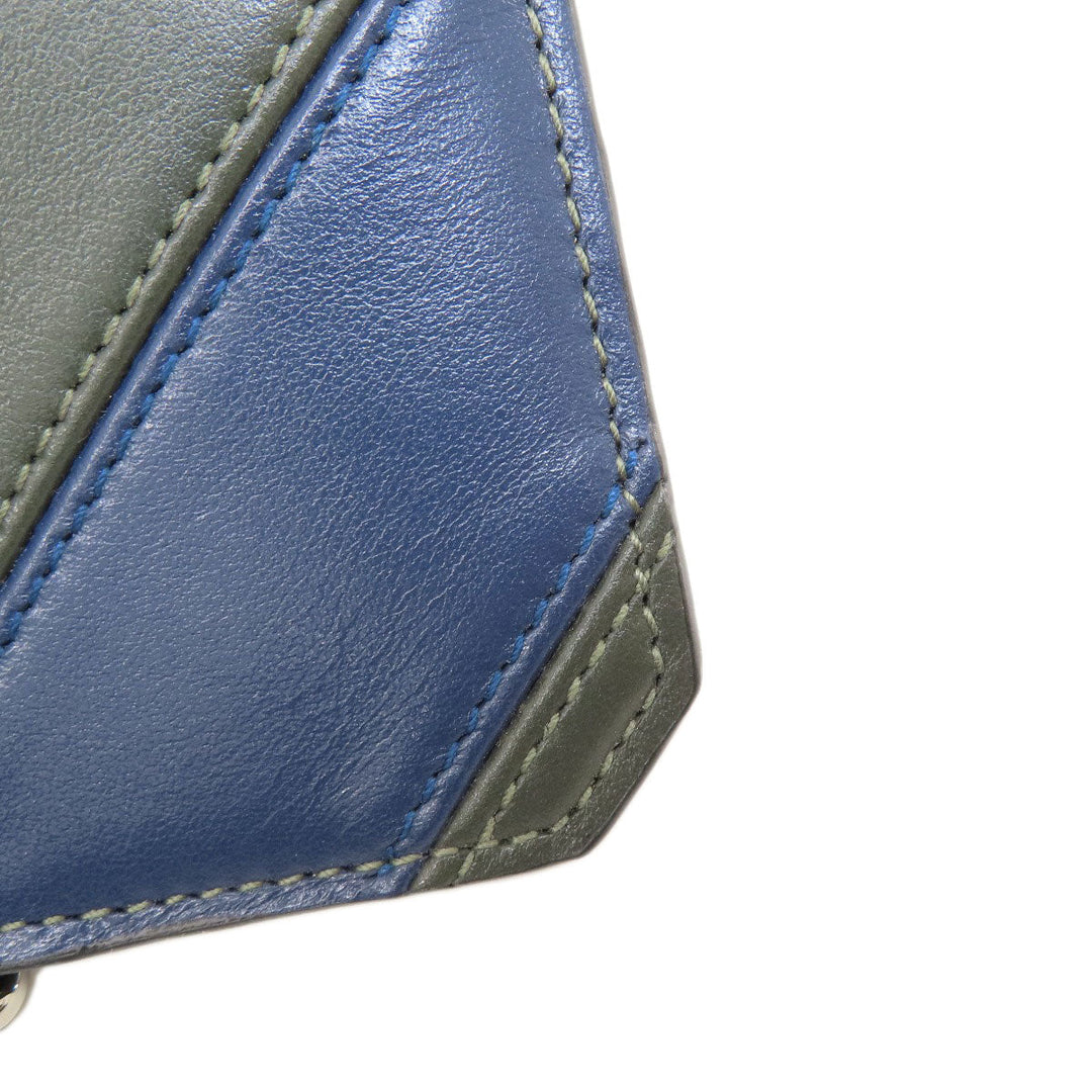 JIMMY CHOO Coin case leather green logo Women Used Authentic