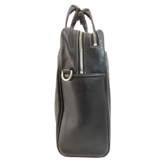 COACH Business bag F70094 leather black 2WAY mens Used Authentic