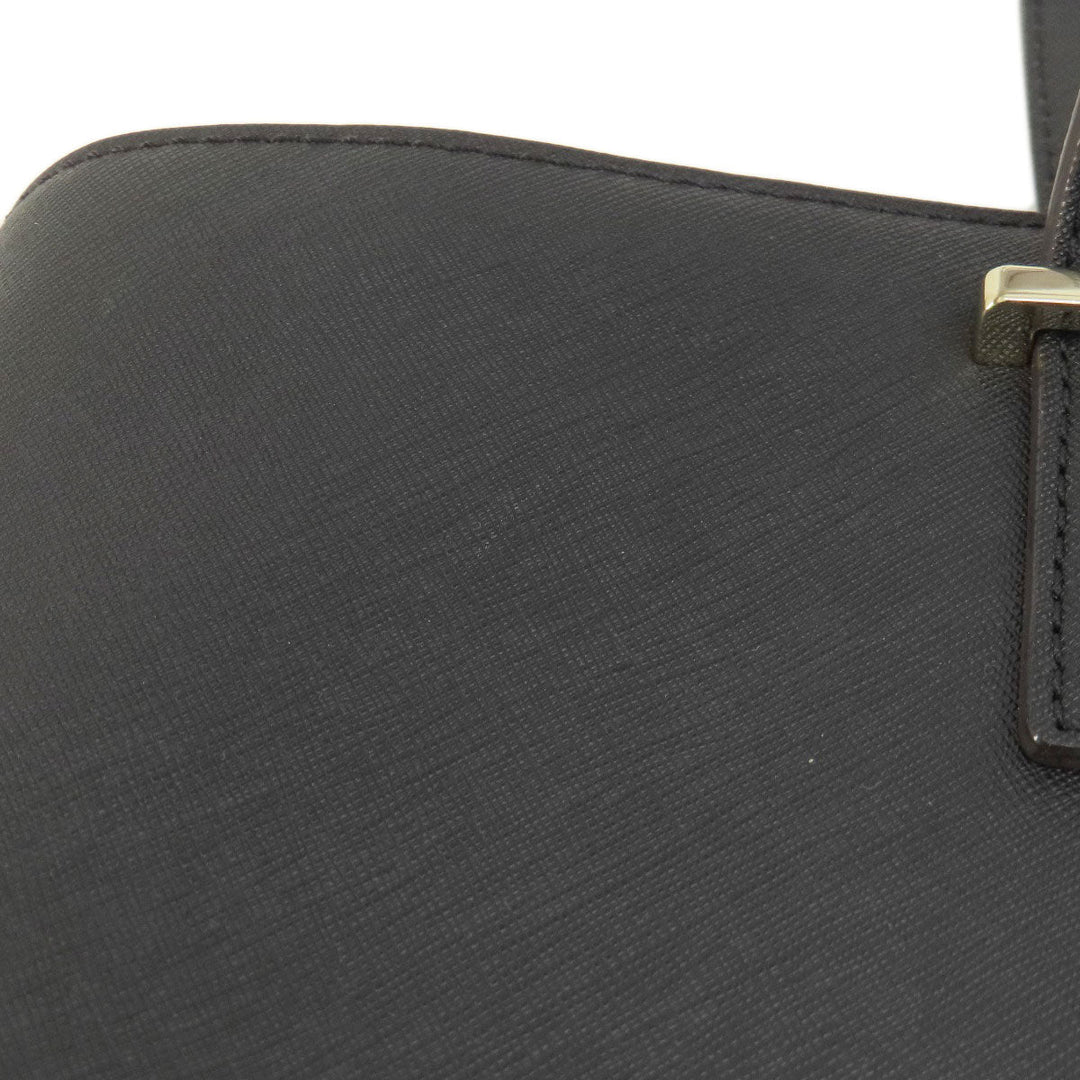 Kate Spade Tote Bag leather black logo Women Used Authentic