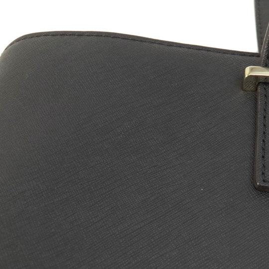 Kate Spade Tote Bag leather black logo Women Used Authentic