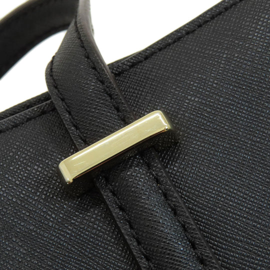 Kate Spade Tote Bag leather black logo Women Used Authentic