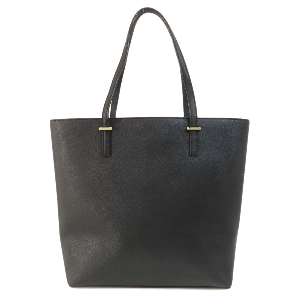 Kate Spade Tote Bag leather black logo Women Used Authentic