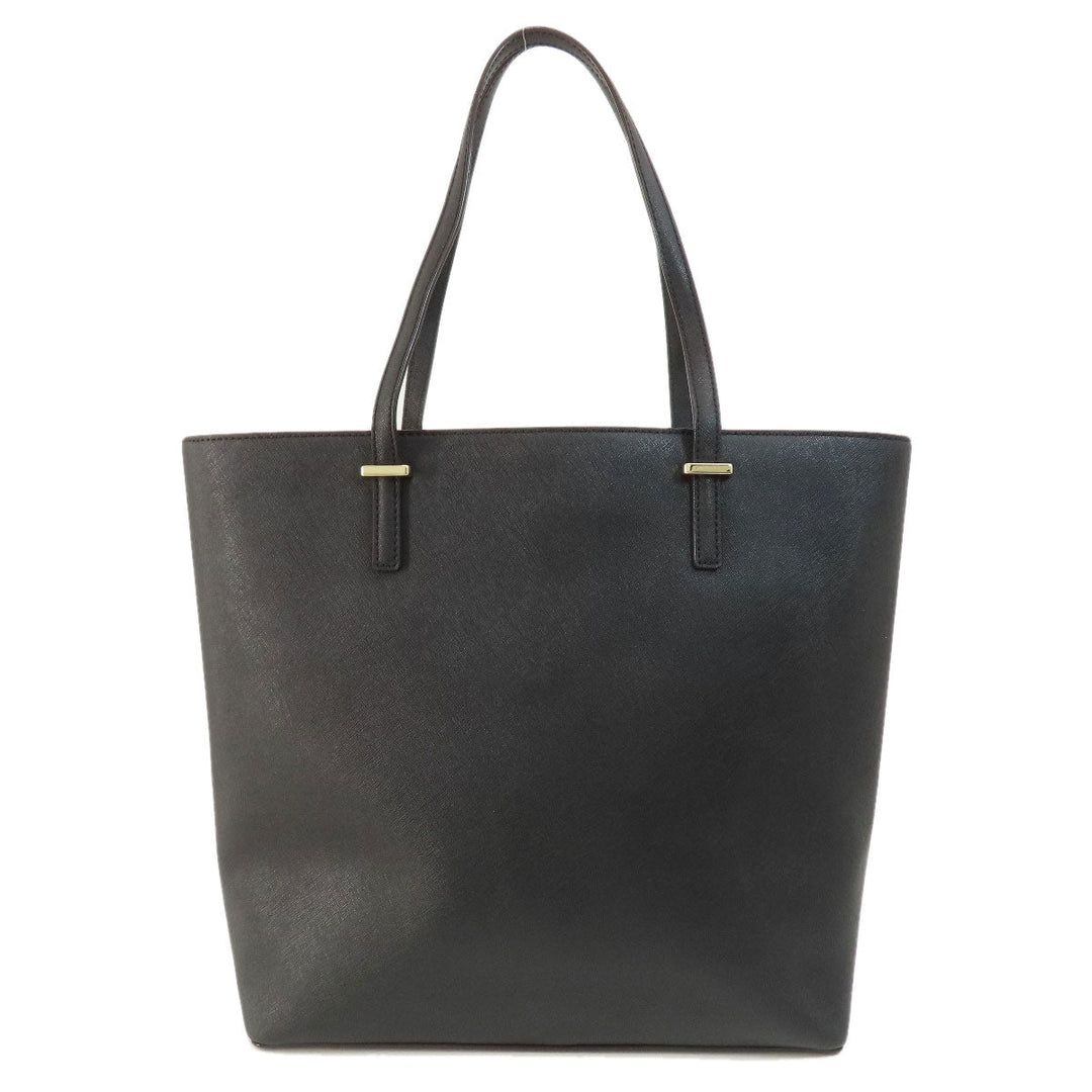 Kate Spade Tote Bag leather black logo Women Used Authentic