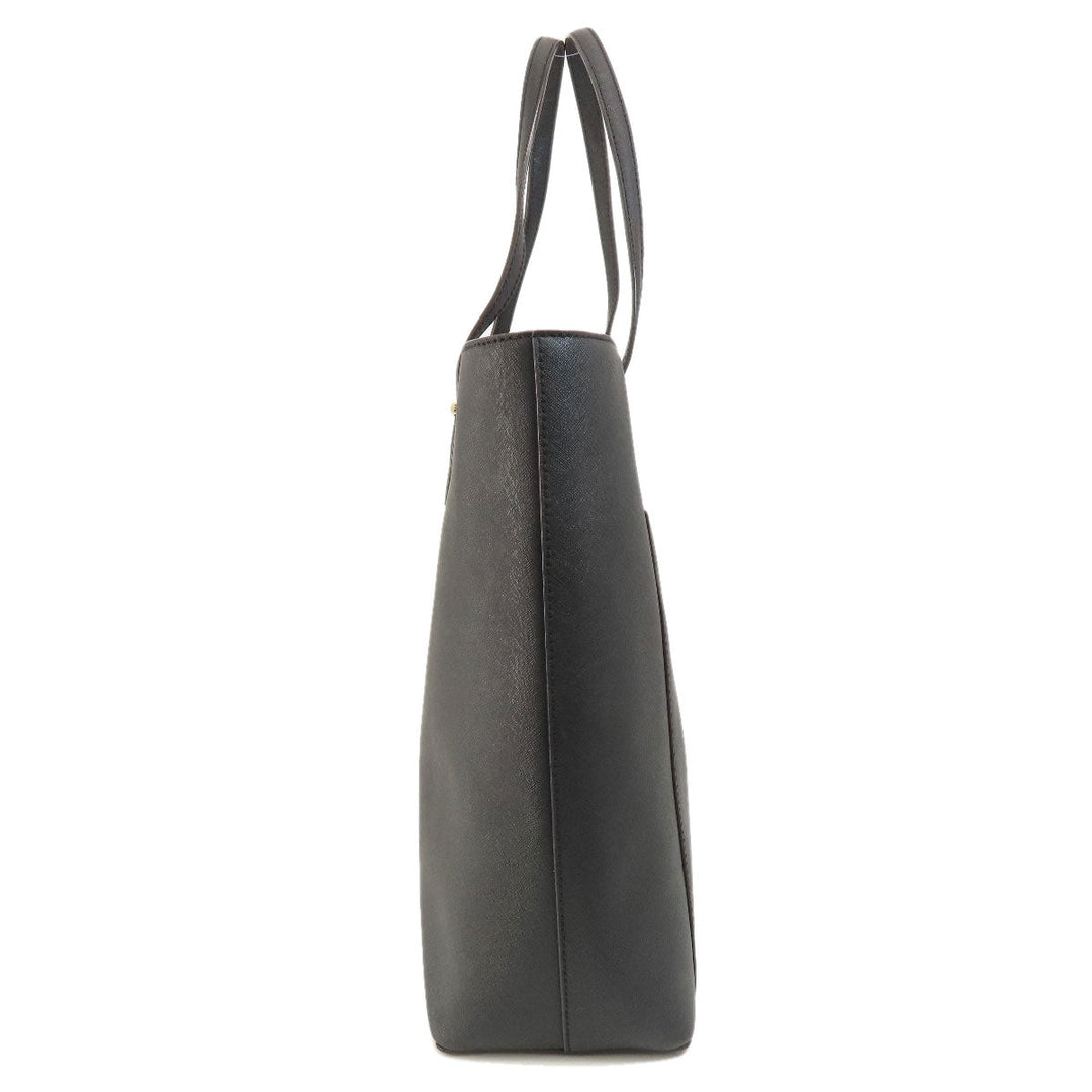 Kate Spade Tote Bag leather black logo Women Used Authentic