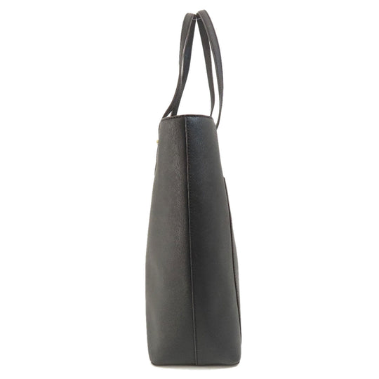 Kate Spade Tote Bag leather black logo Women Used Authentic
