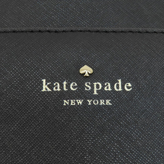 Kate Spade Tote Bag leather black logo Women Used Authentic
