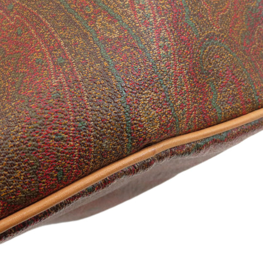 ETRO Boston Duffel bag PVC Brown Paisley Pattern Women Used Authentic