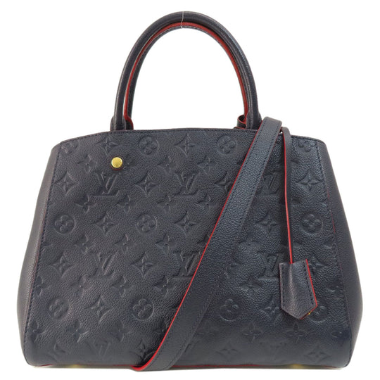 LOUIS VUITTON Handbag M42746 Ann Platt Navy Montaigne MM Marine Rouge
