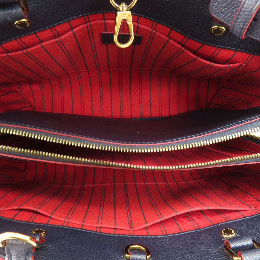 LOUIS VUITTON Handbag M42746 Ann Platt Navy Montaigne MM Marine Rouge