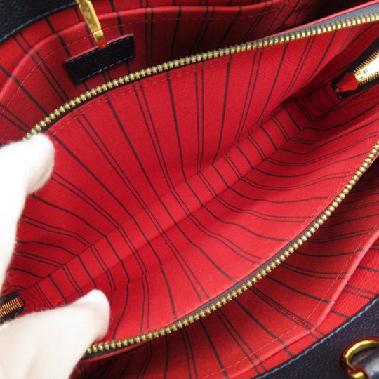 LOUIS VUITTON Handbag M42746 Ann Platt Navy Montaigne MM Marine Rouge