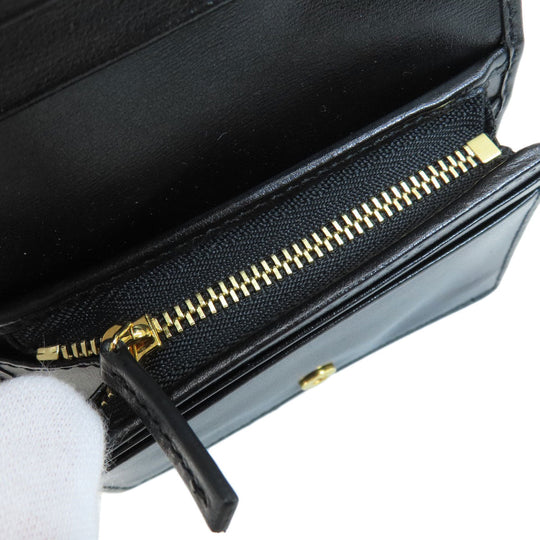 GUCCI Bifold Wallet 621887 leather black Horsebit Women Used Authentic