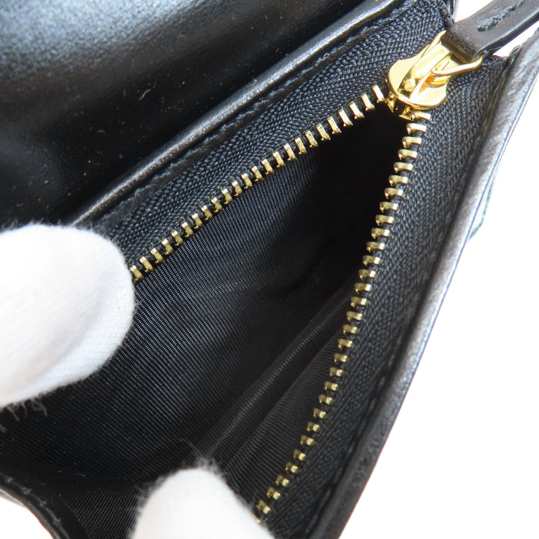 GUCCI Bifold Wallet 621887 leather black Horsebit Women Used Authentic