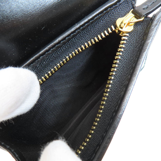 GUCCI Bifold Wallet 621887 leather black Horsebit Women Used Authentic