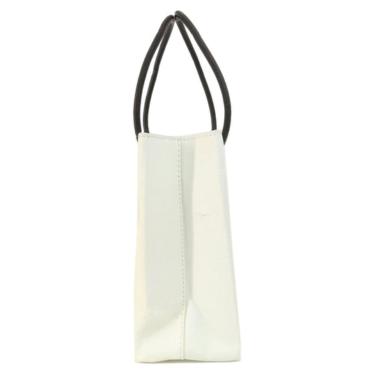BALENCIAGA Handbag 572411 leather white Shopping tote 2WAY Women Used Authentic