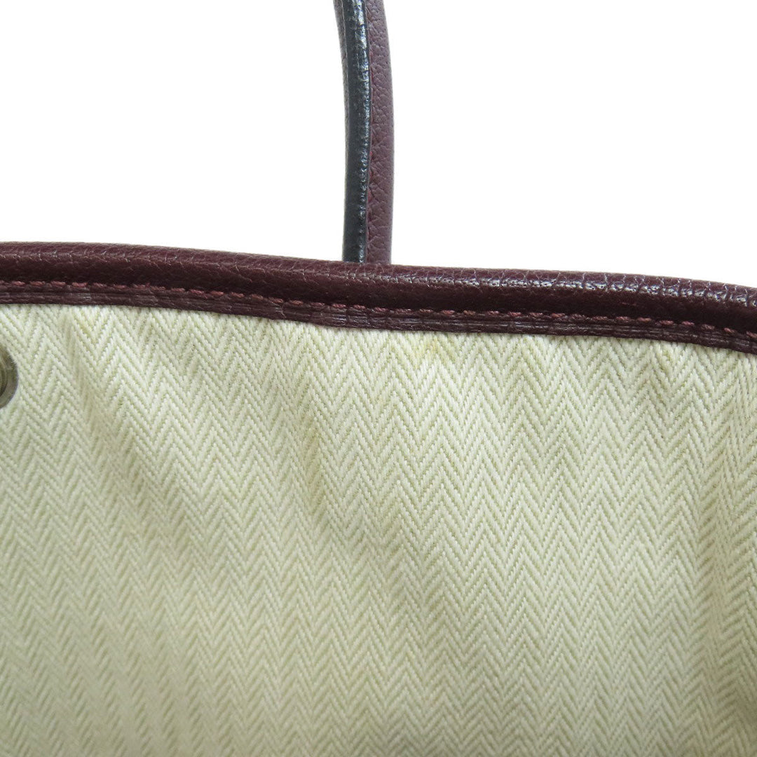 HERMES Handbag Negonda Red Garden Party TPM SilverMetal