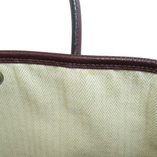 HERMES Handbag Negonda Red Garden Party TPM SilverMetal