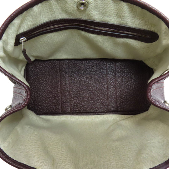 HERMES Handbag Negonda Red Garden Party TPM SilverMetal