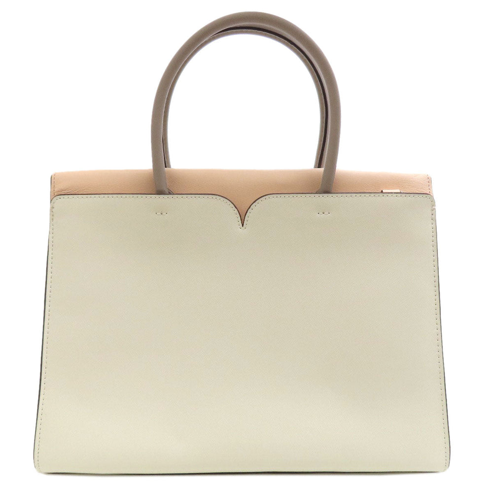 Kate Spade Handbag leather white logo 2WAY Women Used Authentic