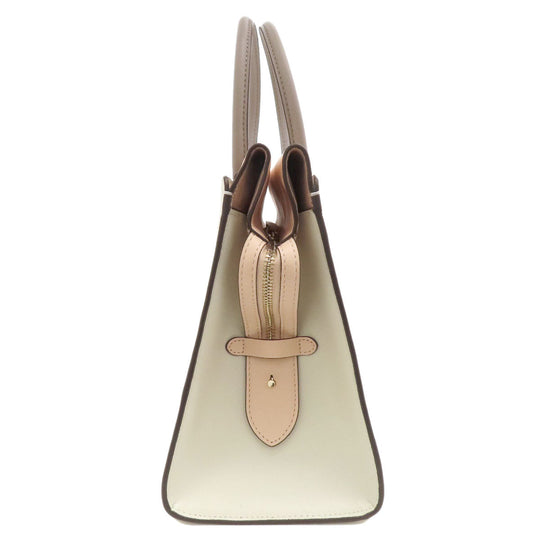 Kate Spade Handbag leather white logo 2WAY Women Used Authentic