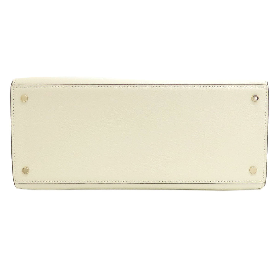 Kate Spade Handbag leather white logo 2WAY Women Used Authentic