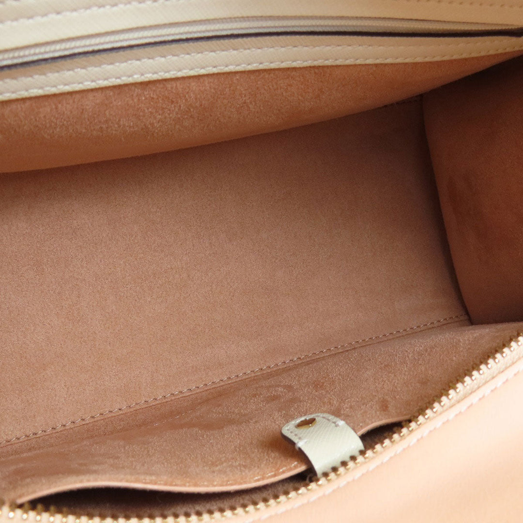 Kate Spade Handbag leather white logo 2WAY Women Used Authentic