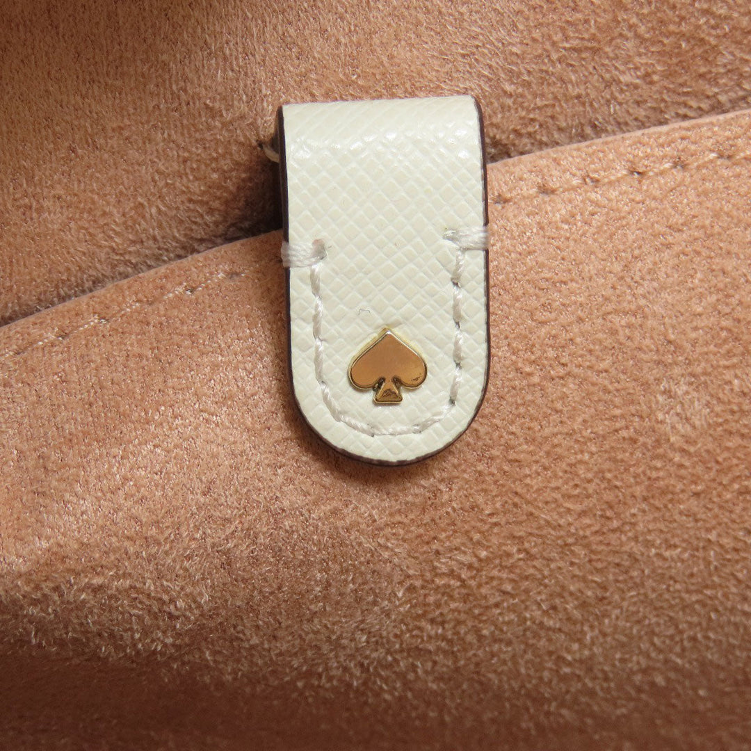 Kate Spade Handbag leather white logo 2WAY Women Used Authentic