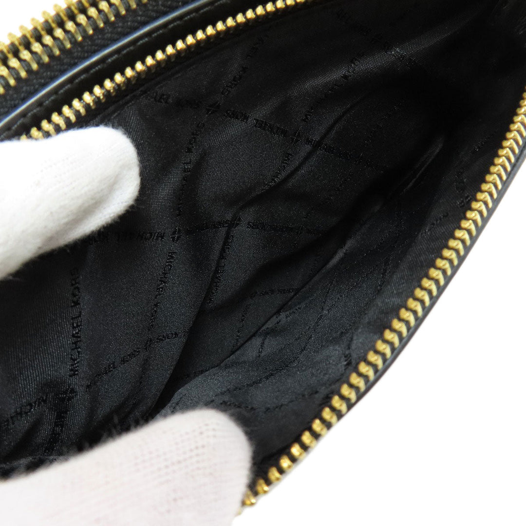 MICHAEL KORS Shoulder Bag leather black ChainShoulder Women Used Authentic