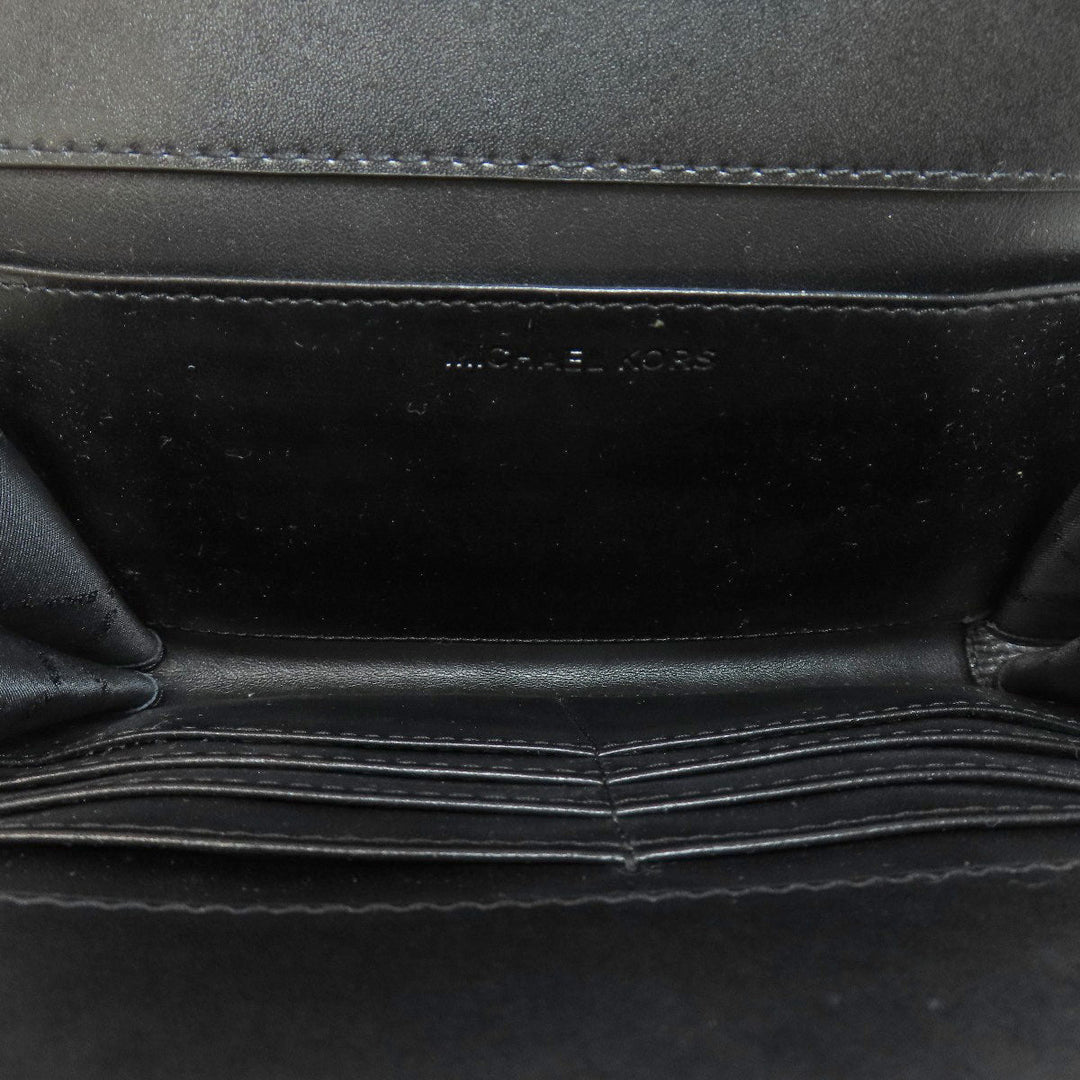 MICHAEL KORS Shoulder Bag leather black ChainShoulder Women Used Authentic