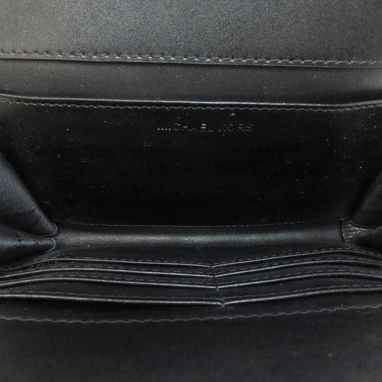 MICHAEL KORS Shoulder Bag leather black ChainShoulder Women Used Authentic