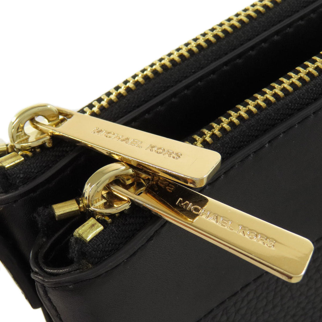 MICHAEL KORS Shoulder Bag leather black ChainShoulder Women Used Authentic