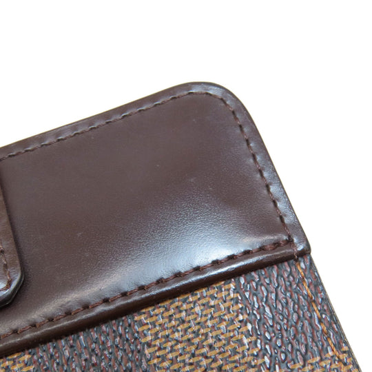 LOUIS VUITTON Bifold Wallet M61668 Damier canvas Brown Compact zip