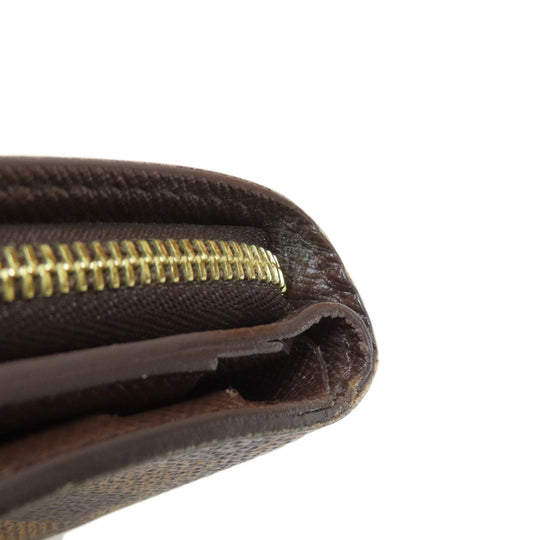 LOUIS VUITTON Bifold Wallet M61668 Damier canvas Brown Compact zip