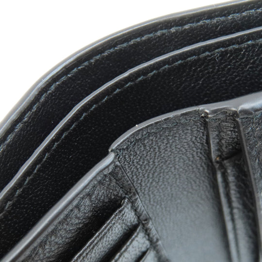 BALENCIAGA Bifold Wallet 779971 leather black BB mens Used Authentic