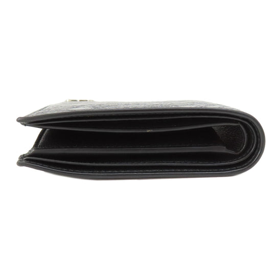 BALENCIAGA Bifold Wallet 779971 leather black BB mens Used Authentic